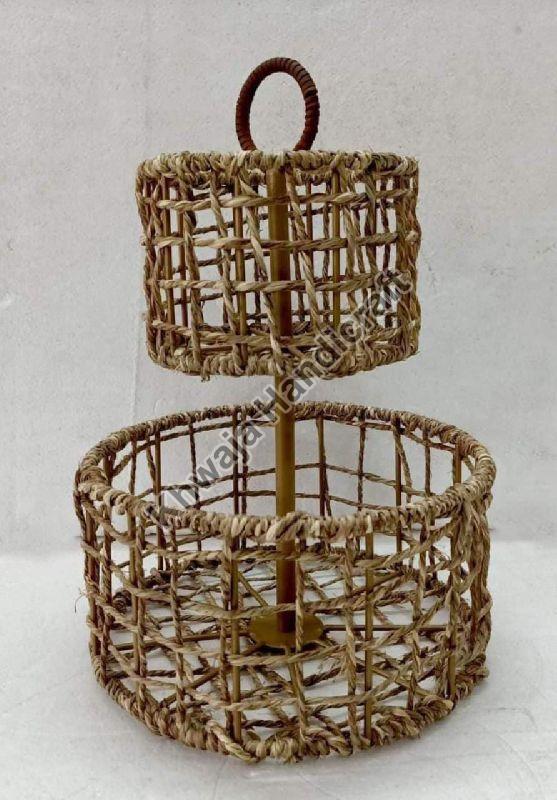 2 Tier Seagrass Jute Basket