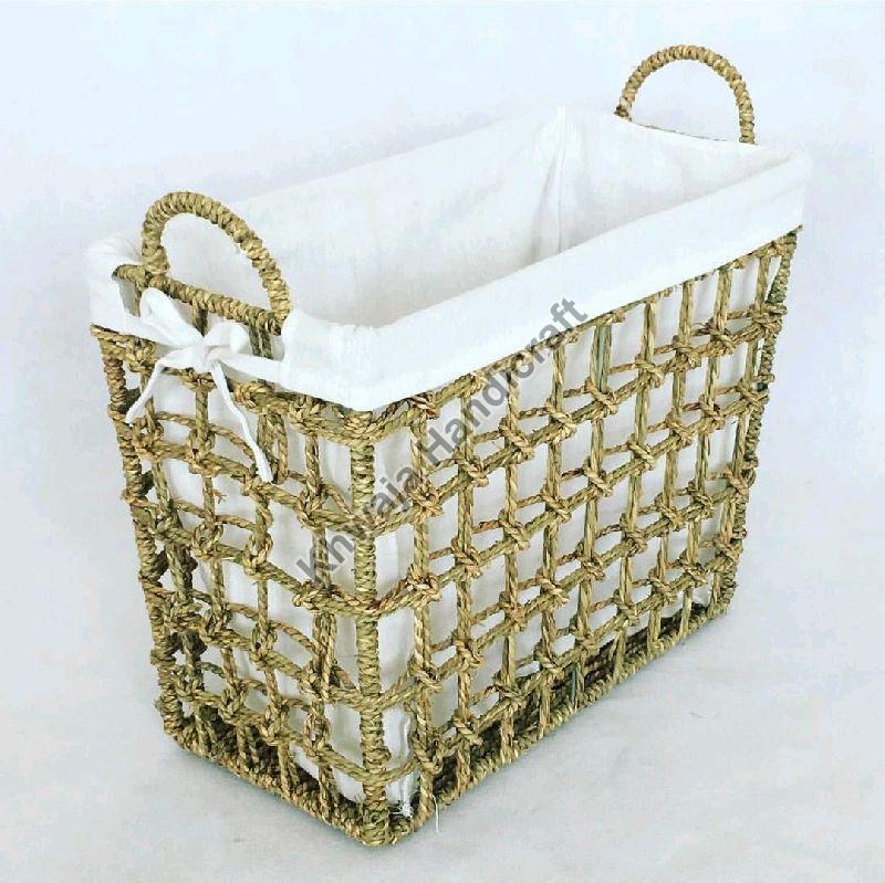 Rectangular Seagrass Basket with Handle