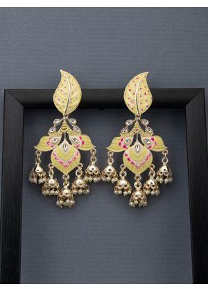 Meenakari Gold Earrings