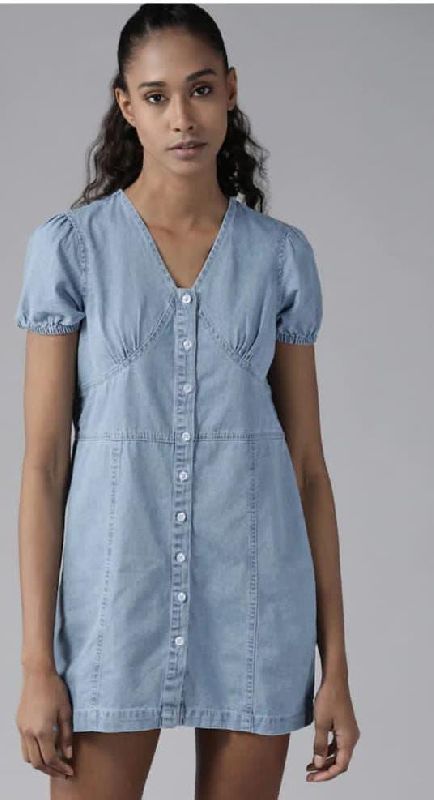 Buy Women Fuchsia Back Cut-Out Shift Denim Dress Online at Sassafras-nextbuild.com.vn