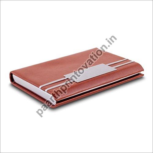 Brown Metal Business Card Holder