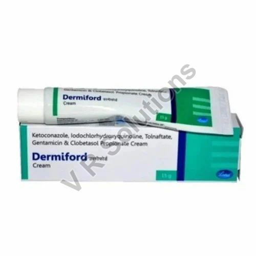 Dermiford Ketoconazole Neomycin Iodochlorhydroxyquinoline Tolnaftate Clobetasol Propionate Cream