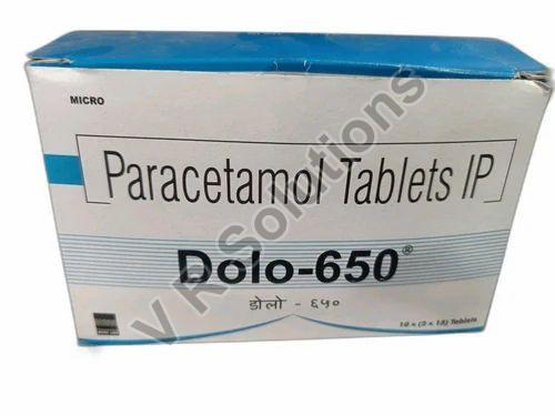 650 mg Dolo Paracetamol Tablets