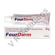 Fourderm Clobetasol Propionate Neomycin Sulphate Miconazole Nitrate Chlorhexidine Gluconate Cream