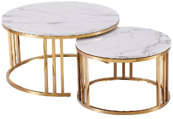 Marble Top Coffee Table Set