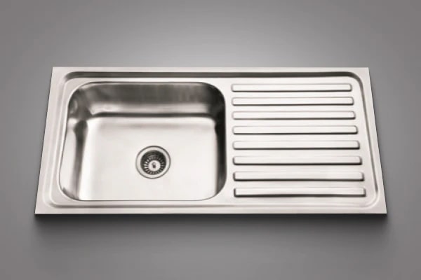 Pressed Single Bowl Sink with Drain