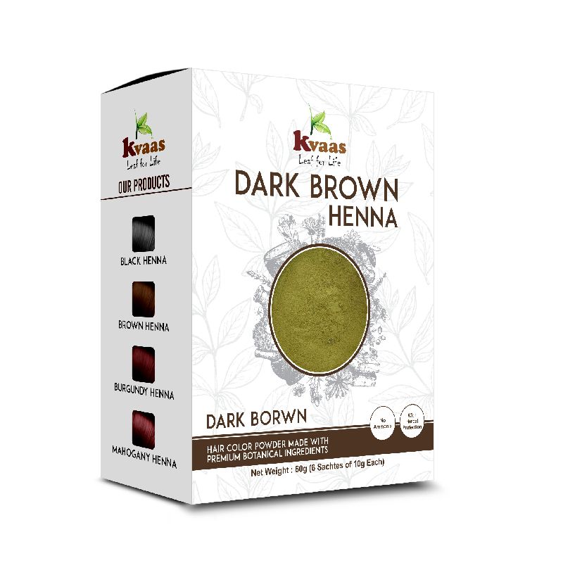 Dark Brown Henna Hair Color
