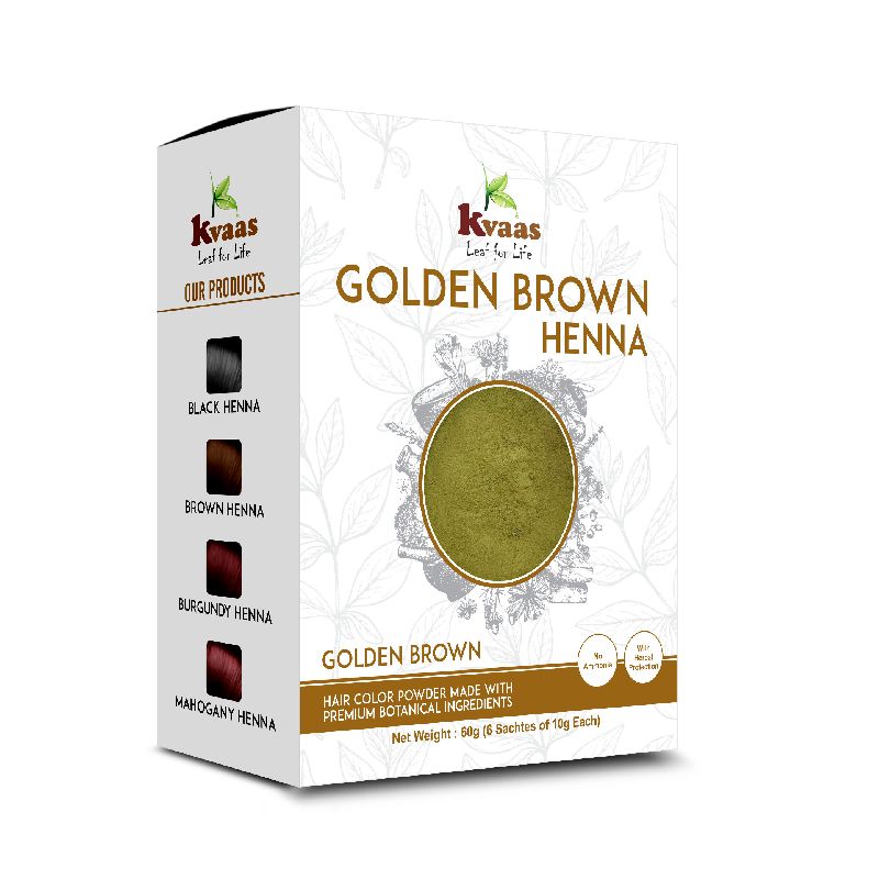 Golden Brown Henna Hair Color