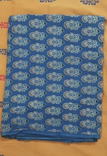 Blue Ajrakh Printed Cotton Fabric
