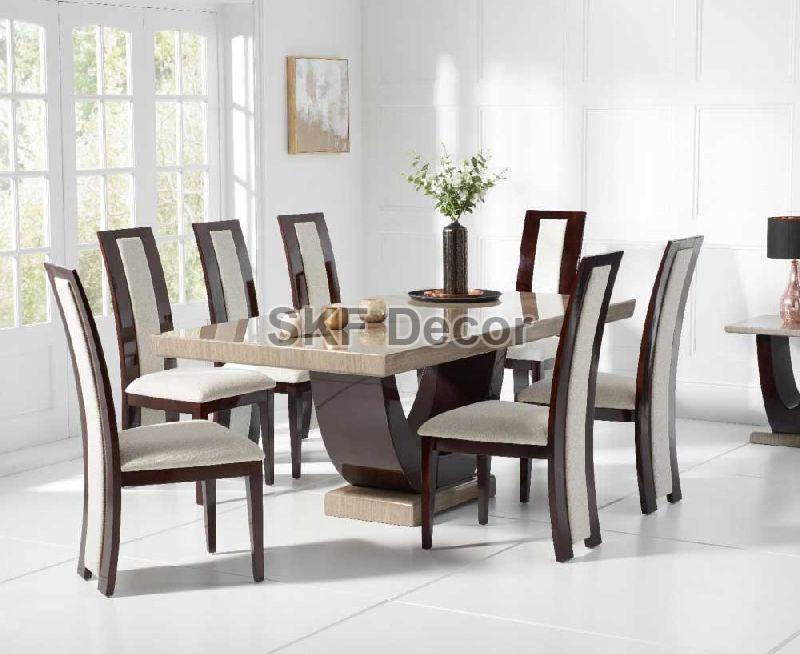 7 Seater Granite Top Dining Table Set