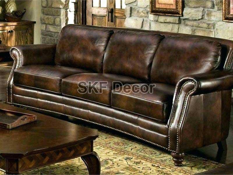 Leather Nailhead Sofa