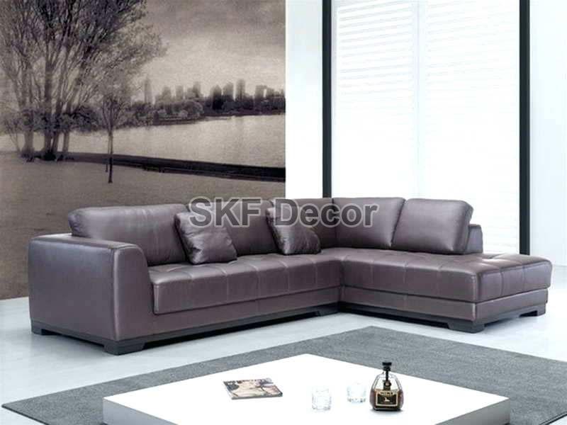 Modern Leather L Shaped Sofa Set