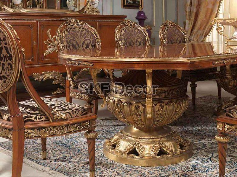 Royal Carved Dining Table Set