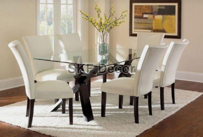 Stylish Glass Top Dining Table Set