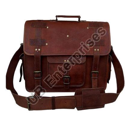 Vintage Handmade Real Leather Messenger Sling Bag Shoulder BagI pad Bag    BoysGirlManWoman