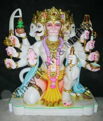 Marble Panchmukhi Hanuman Ji Statue