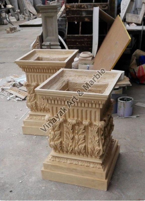 Sandstone Tulsi Pot