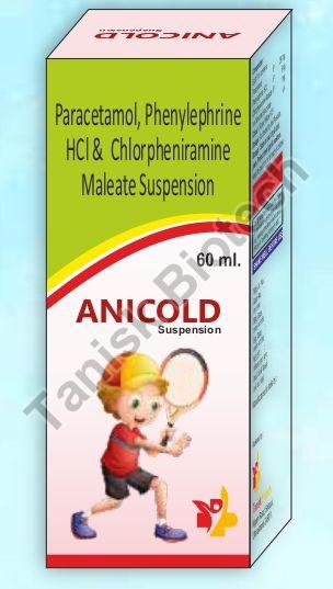 Paracetamol 250mg, Phenylephrine 5mg, Chlorpheniramine 2mg/5ml Suspension
