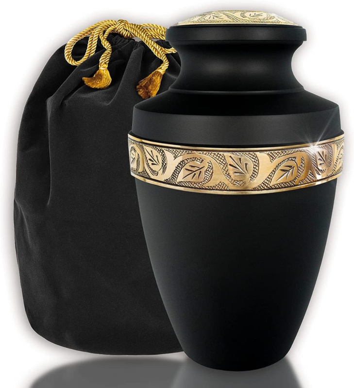 Black Cremation Urn