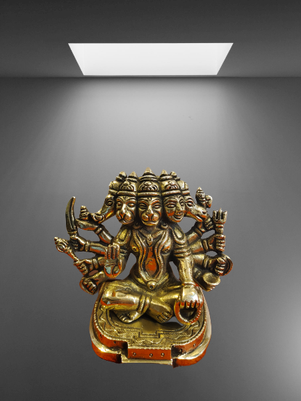 Brass panchmukhi statue