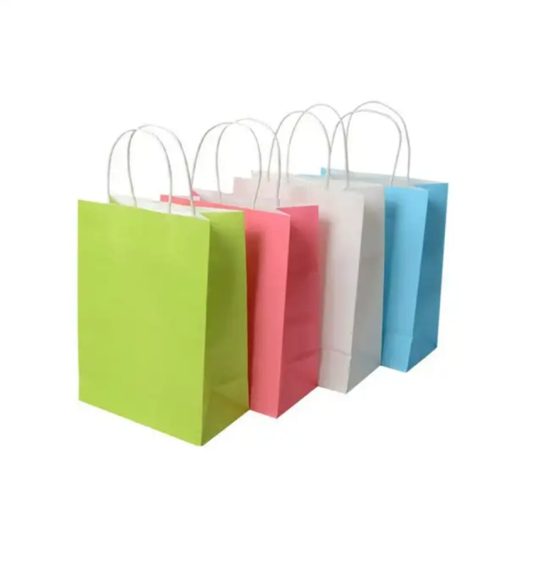 Logo Solid Color Paper Bags