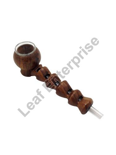 Hybrid Glass Wooden Smoking Pipe