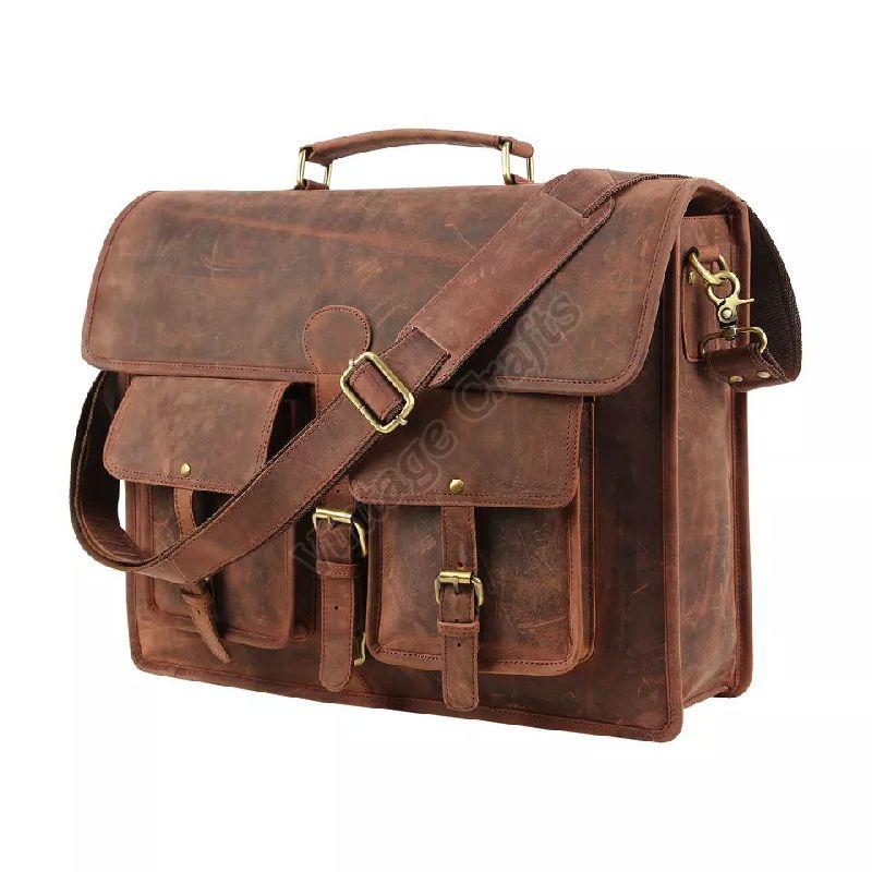 Vintage Leather Messenger Bag
