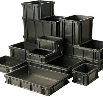 Plastic ESD Storage Bins