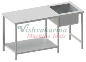 Single Sink Unit with Work Table