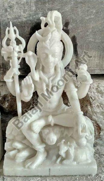 2.5 Feet White Marble Shiv ji Statue