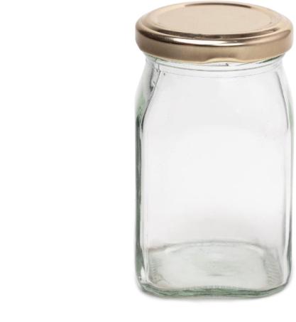 Square Honey Glass Jar