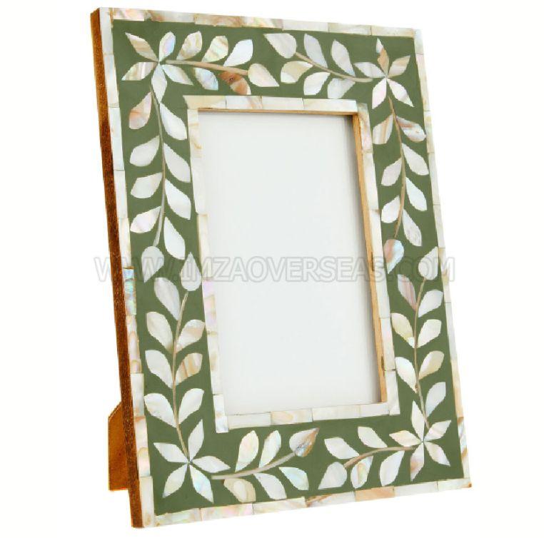 Floral MOP Inlay Photo Frame