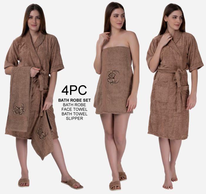 4 Pcs Bathrobe Set Supplier Wholesale 4 Pcs Bathrobe Set