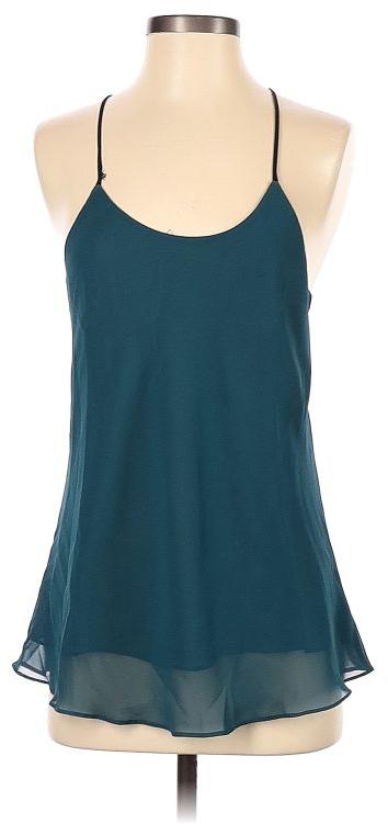 Ladies Green Linen Top