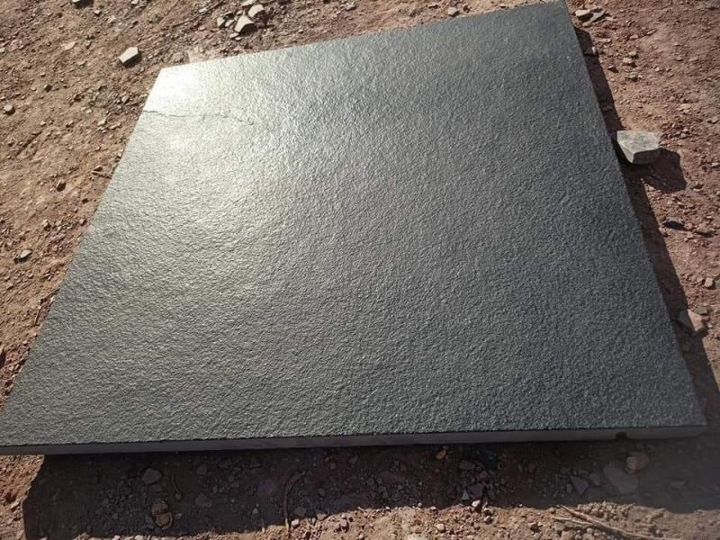 Kadappa Black Leather Finish Stone Slab