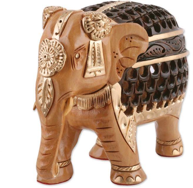 Wooden Jali Cut Elephant