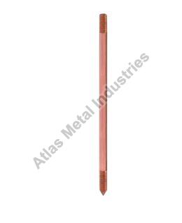 Externally Threaded Solid Copper Earth Rod