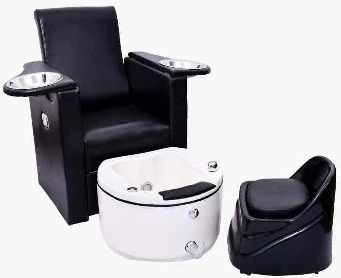 Black Pedicure Salon Chair