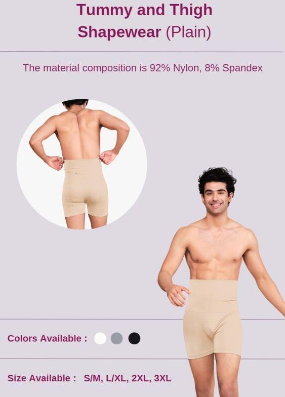Mens Tummy Thighs Shapewear Exporter Supplier from Surat India