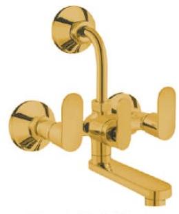 PVD Gold 2 in 1 Wall Mixer with L-Bend