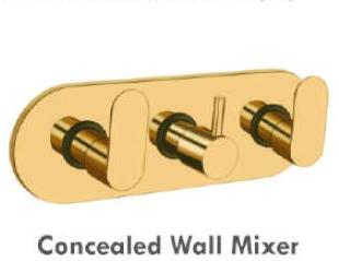 PVD Gold Concealed Wall Mixer