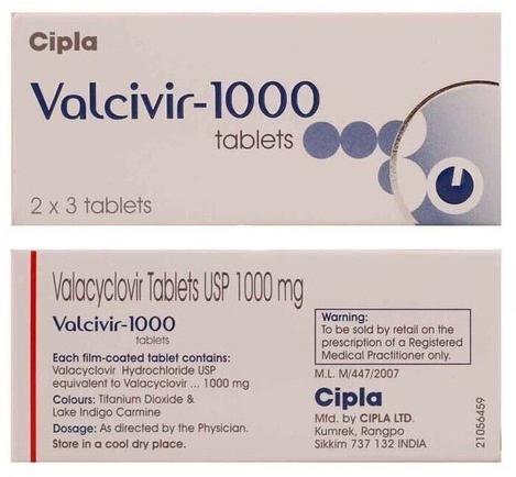 Valcivir 1000mg Tablets