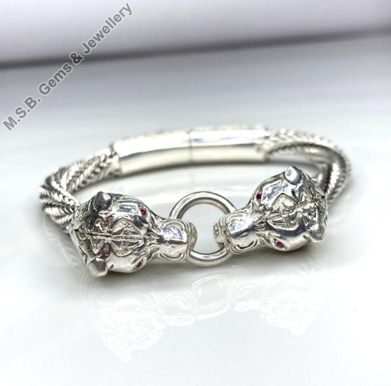 925 Sterling Silver Ruby Animal Bracelet