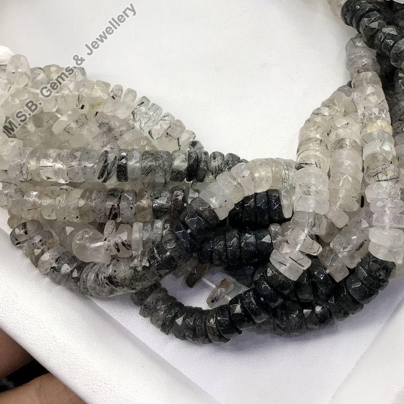 Black Rutile Gemstone Beads