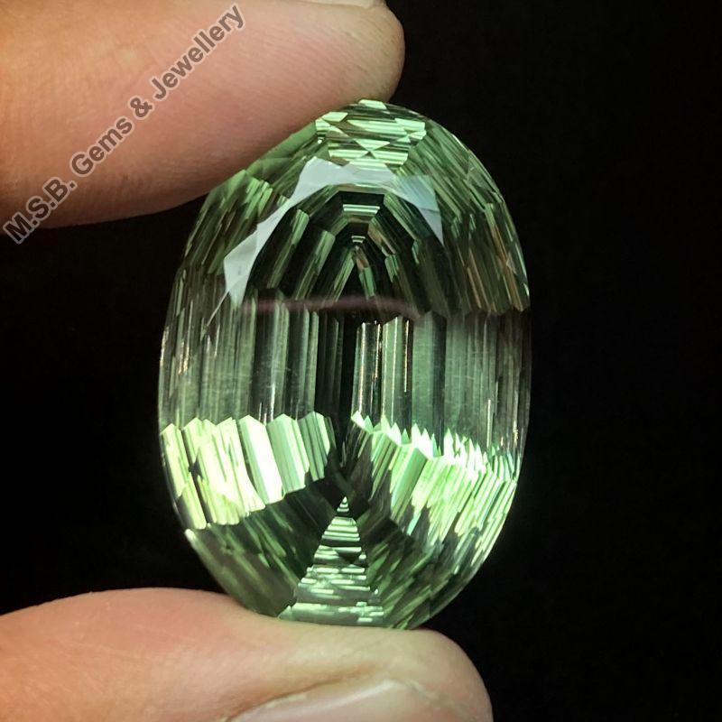 Green Amethyst Oval Loose Gemstones