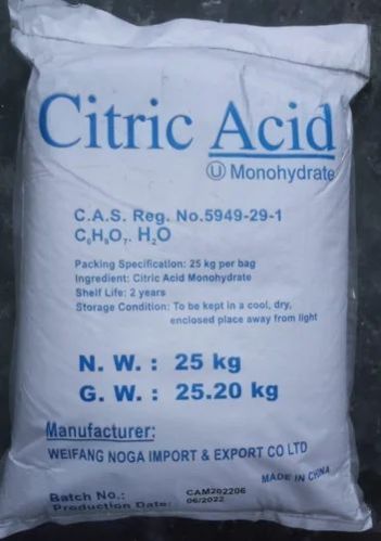 Citric Acid Monohydrate Powder