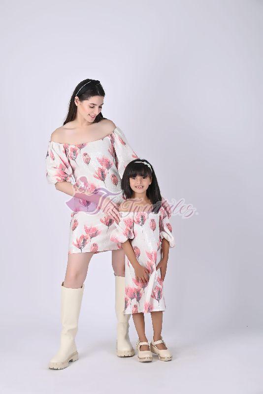 Mother and Daughter Flora Sequence Mini Dress