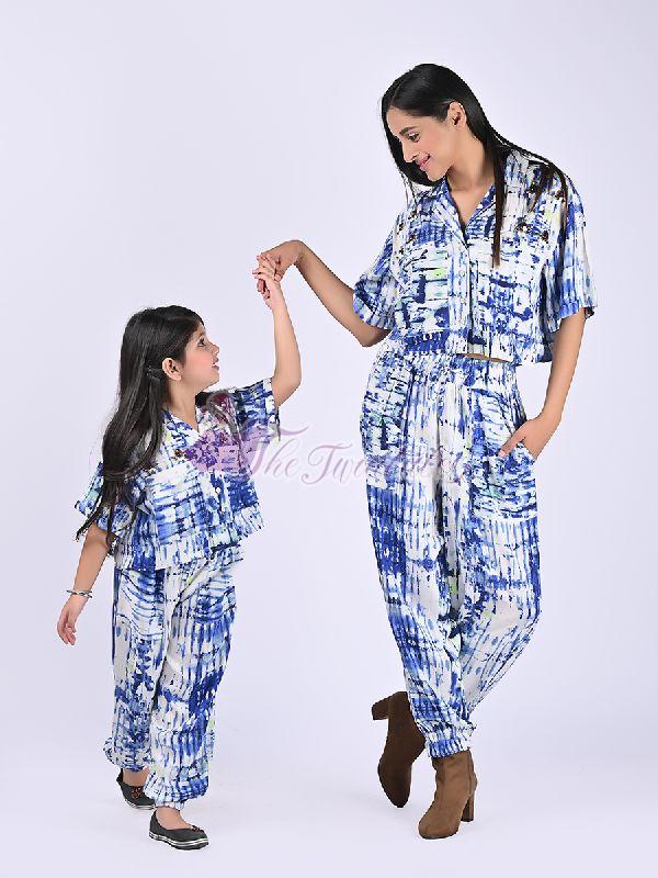 Mother and Daughter Veronica Shibori Jogger Set