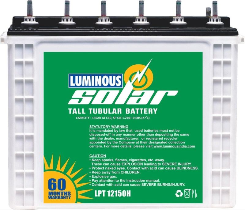 Luminous Solar Tubular Battery
