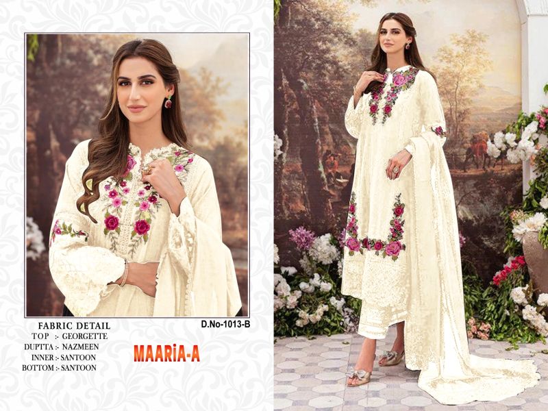 Maaria-A 1013 Heavy Faux Georgette Fancy Pakistani Suits Set